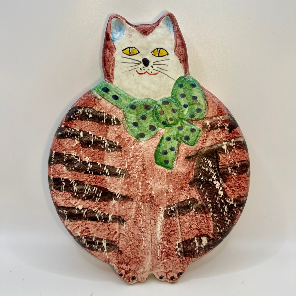 Fat Cat Wall Decor - Wall Pocket - Italian - Italy - Cute‎ Kitty - 1995